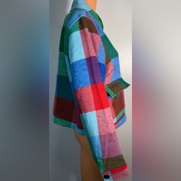Colorful Plaid Women's Jacket - Picture 9 of 11